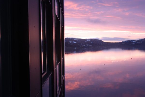 Sunset view from Thon hotel window