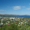 View of the Kirkenes city in summer