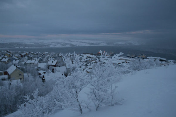 View of the Kirkenes in winter