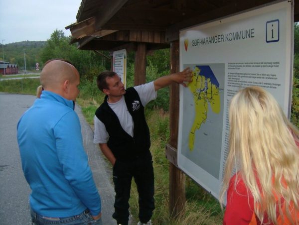 Tourism map near Russian-Norway border