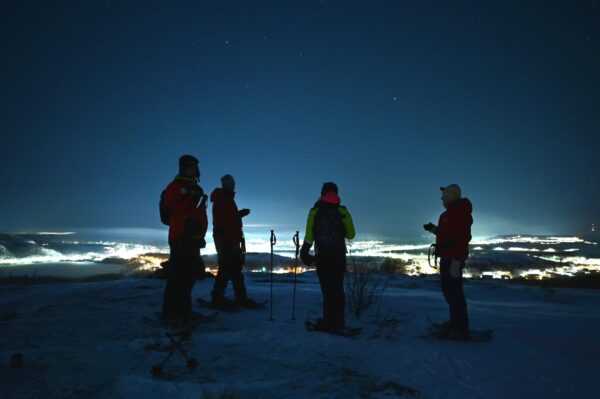 Northern light hunt on snowshoes with private guide (KI92N-pt)